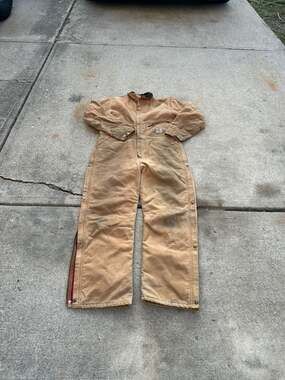 Vintage Carhartt 100 Year Anniversary Red Quilt Lined Duck Canvas Insulated Cove